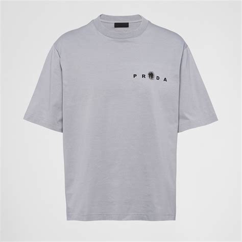 grey prada t shirt|Steel Gray Printed Cotton T.